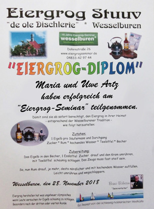 Ein Ausflug nach Wesselburen zum Eiergrogseminar