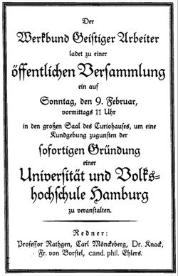 100 Jahre Hamburger Volkshochschule