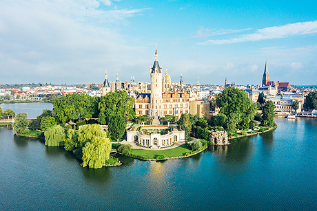 Blick auf das Schloss Schwerin, Foto: (c) TMV/Gänsicke