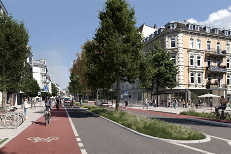 Visualisierung einer möglichen Zukunft der Grindelallee