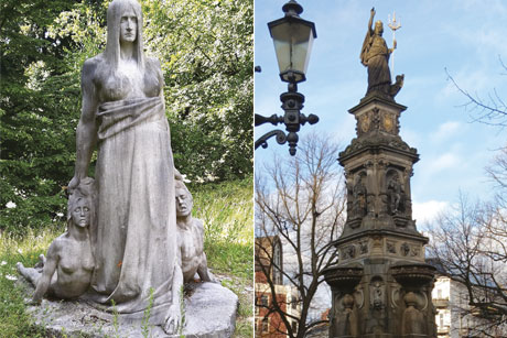 Das Schicksal von Hugo Lederer (1905). Brunnen von Engelbert Peiffer (1878), Fotos: (c) stahlpress Medienbüro