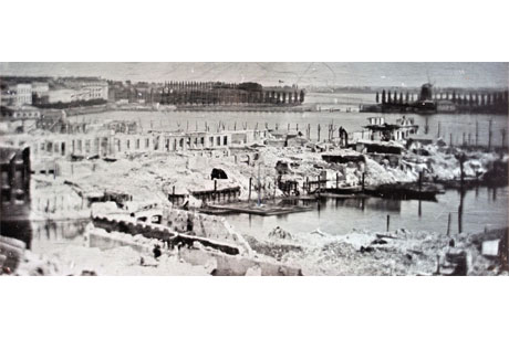 Daguerreotypie von Hermann Biow mit der Binnenalster im Mai 1842, (c) Museum für Kunst und Gewerbe Hamburg (MKG)