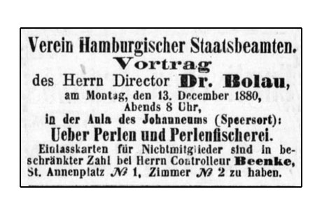 Hamburgischer Correspondent 150, Nr. 295 (11.12.1880), S. 8 'Tagesneuigkeiten'