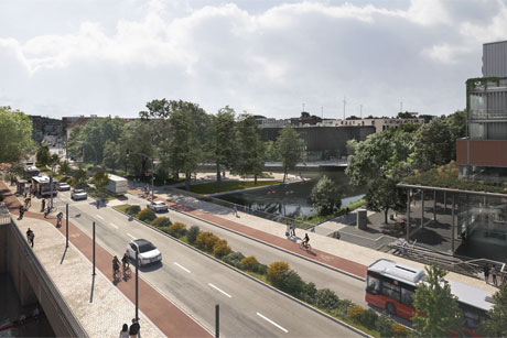 Die Neugestaltung der Bergedorfer Straße könnte die verschiedenen Freiräume im Stadtraum