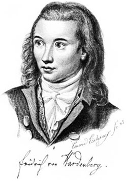 Novalis, Stahlstich vom Friedrich Eduard Eichens (1845) um 1799