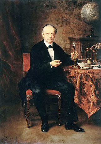 Hermann von Helmholtz, gemalt in Öl auf Holz von Ludwig Knaus, 1881