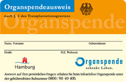 Den Organspendeausweis bekommen Sie u. a. bei Ihrem Hausarzt sowie auf der Website der Bundeszentrale für gesundheitliche Aufklärung unter www.bzga.de Den Organspendeausweis bekommen Sie u. a. bei Ihrem Hausarzt sowie auf der Website der Bundeszentrale für gesundheitliche Aufklärung unter www.bzga.de