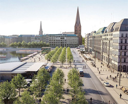 So soll der Jungfernstieg schließlich aussehen, Foto: © moka-studio So soll der Jungfernstieg schließlich aussehen, Foto: © moka-studio