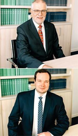 Oben: Einar von Harten, Fachanwalt für Verwaltungsrecht, unten: Rechtsanwalt Martin Richter, Fotos: Kanzlei von Harten